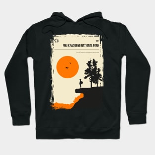 Phu Kradueng National Park Vintage Minimal Travel Poster Hoodie